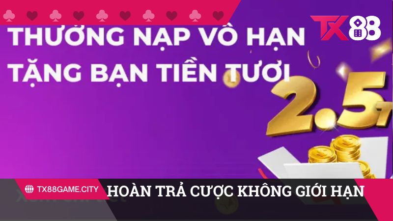 Hoàn trả cược TX88