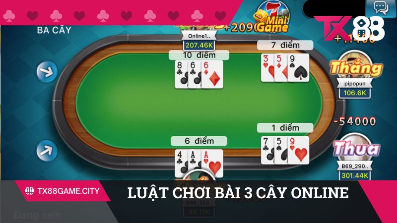 Luật chơi bài 3 cây online